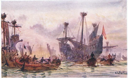 Ryszard I w walce z saraceńskim statkiem, 1915